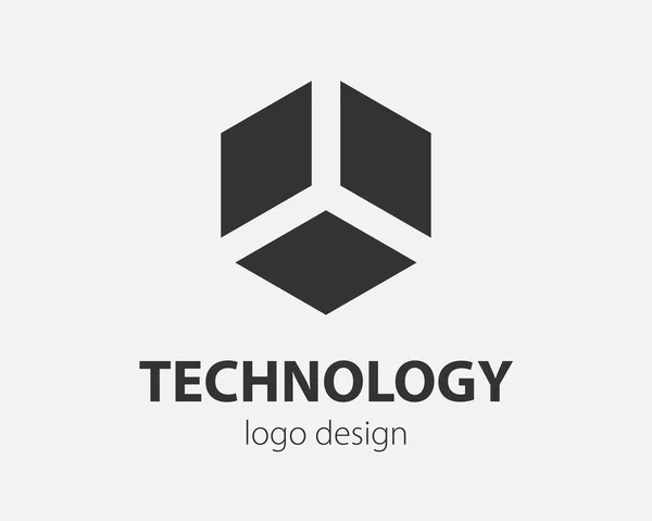 Abstract Vetor Logotipo Hexágono Logotipo Geométrico Criativo Conceito Design —  Vetores de Stock