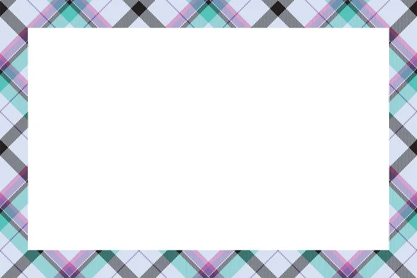 Vintage Frame Vector Scottish Border Pattern Retro Style Krása Prázdné — Stockový vektor