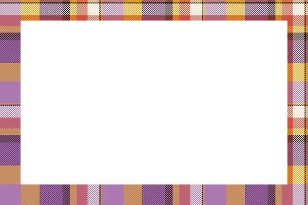 Vintage Frame Vector Scottish Border Pattern Retro Style Krása Prázdné — Stockový vektor