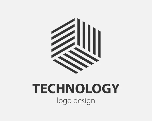 Abstract Vetor Logotipo Hexágono Logotipo Geométrico Criativo Conceito Design —  Vetores de Stock