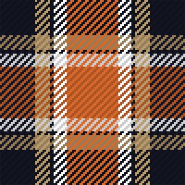 İskoç ekosesinin kusursuz deseni. Kumaş dokusunu kontrol ederek tekrarlanabilir arkaplan. Çizgili tekstil izinin düz vektör arkaplanı.