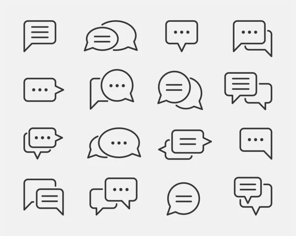 Icono Chat Vector Elemento Diseño Establecer Signos Habla Burbuja Hablar — Vector de stock