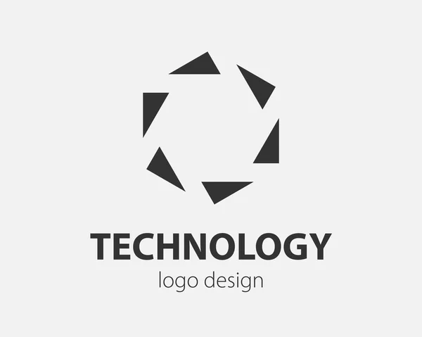 Abstract Vetor Logotipo Hexágono Logotipo Geométrico Criativo Conceito Design —  Vetores de Stock