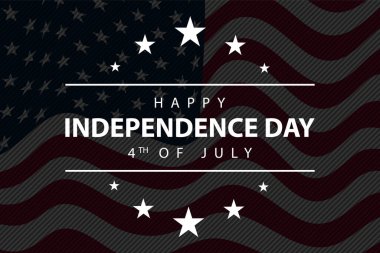 Bağımsızlık Günü 'nde tasarım elementiniz kutlu olsun. ABD etiketini kabul et. Amerikan vatanseverlik sembolü.