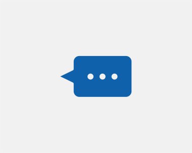 Sohbet ikonu vektör tasarım elemanı. Konuşma baloncuğu işareti. Mobil uygulama veya web sitesi için diyalog balonu.