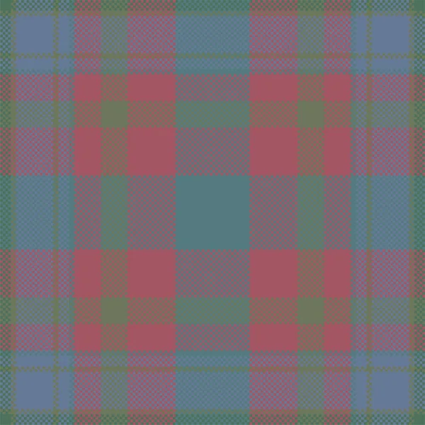 Pixel Bakgrund Vektor Design Modern Sömlös Mönsterpläd Fyrkantigt Texturtyg Tartan — Stock vektor