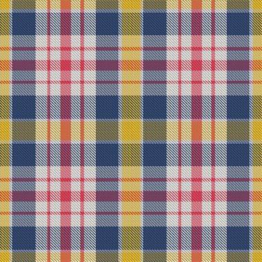 Ekose desenli. Kumaş dokusunu kontrol et. Çizgili kare arka plan. Vektör tekstil tasarımı tartan.