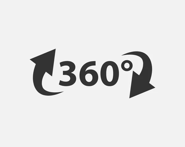 360 아이콘 사이트 디자인 모바일 기호와 — 스톡 벡터