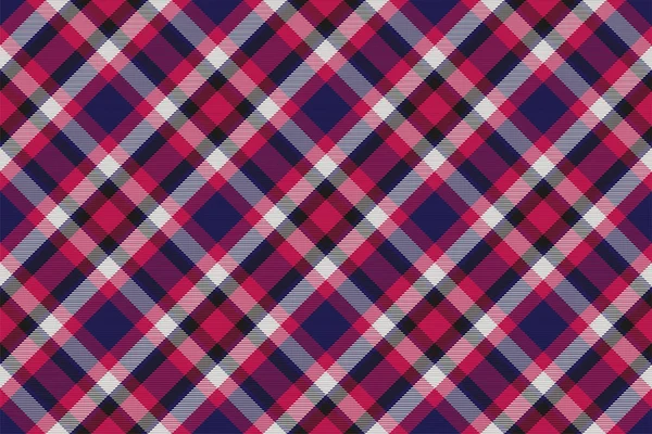 Plaid Pattern Seamless Check Fabric Texture Stripe Square Background Vector — Stock Vector