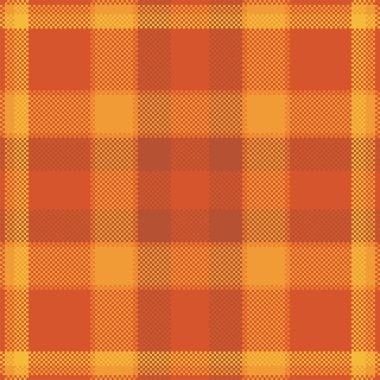 Piksel arkaplan vektör tasarımı. Modern, pürüzsüz desenli ekose. Kare kumaş. Tartan İskoç tekstili. Güzellik rengi süsleri..