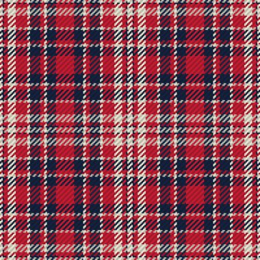 İskoç ekosesinin kusursuz deseni. Kumaş dokusunu kontrol ederek tekrarlanabilir arkaplan. Çizgili tekstil izinin düz vektör arkaplanı.