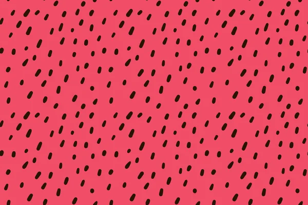 Sommarbakgrund Dot Upprepa Handgjorda Sömlösa Mönster Röd Vattenmelon Textur Konst — Stock vektor