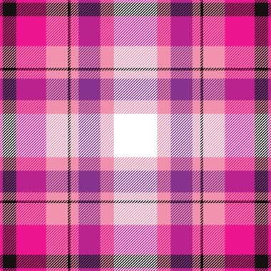 Ekose desenli. Kumaş dokusunu kontrol et. Çizgili kare arka plan. Vektör tekstil tartan tasarımı.