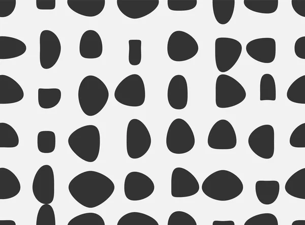 Patrón Sin Costura Impresión Blanco Negro Fondo Diseño Simple Abstracto — Vector de stock