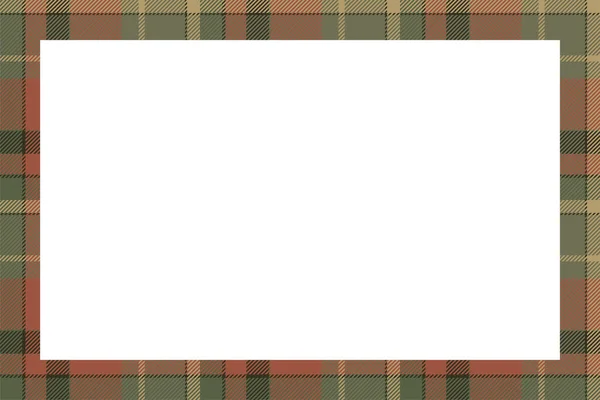 Vintage Frame Vector Scottish Border Pattern Retro Style Krása Prázdné — Stockový vektor