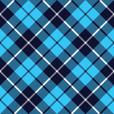 Mavi ekose kumaş doku çapraz küçük Dikişsiz desen