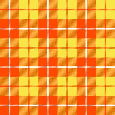 turuncu ve sarı renkli ekose kumaş doku bir kare desen denizde