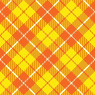 turuncu sarı ekose kumaş doku köşegen küçük desen dikiş