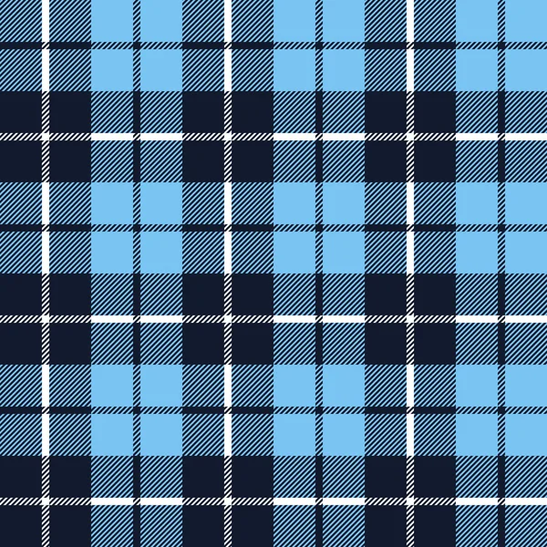 Blue  tartan fabric texture in a square pattern seamless — Stock Vector