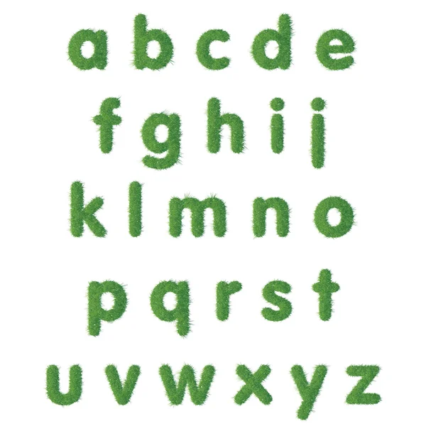 Petite lettre texte de l'herbe verte — Image vectorielle