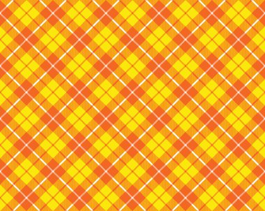 turuncu sarı ekose kumaş doku köşegen desen sorunsuz