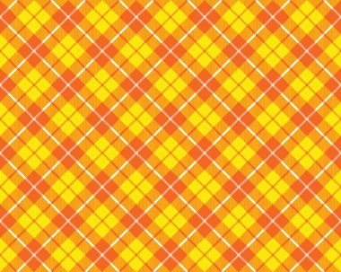 orange yellow tartan fabric texture diagonal pattern seamless clipart