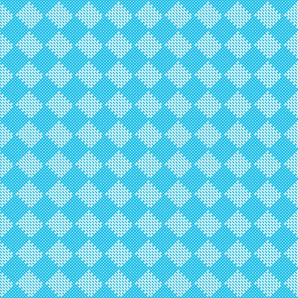 Diagonal blå sömlös tyg textur mönster — Stock vektor
