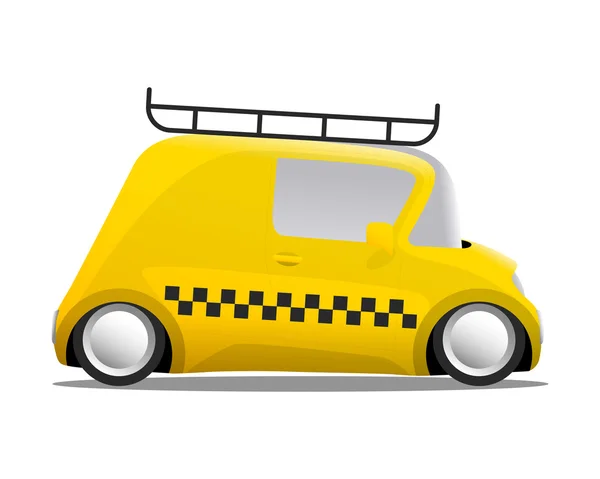 Mini-Auto Cartoon gelbes Taxi — Stockvektor