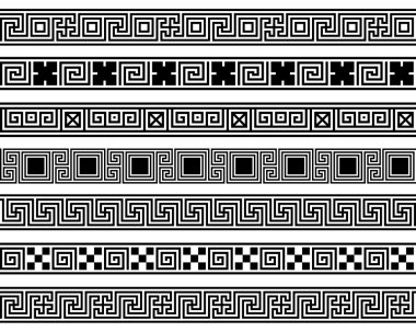 farklı Menderes ansient desenleri geniş çerçeve öğesi