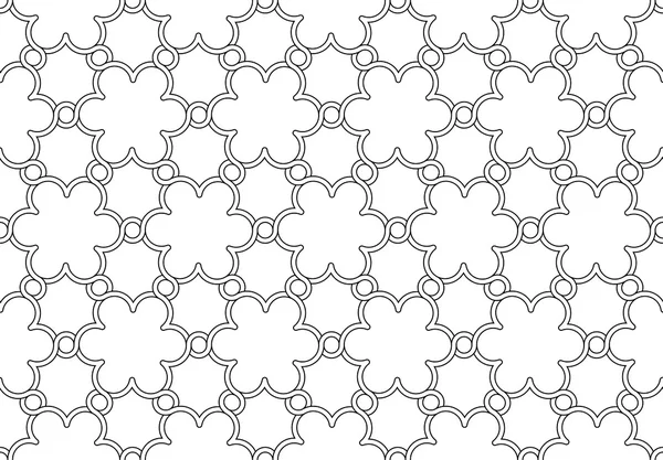 Квітковий візерунок чорно-білий орнамент — стоковий вектор
