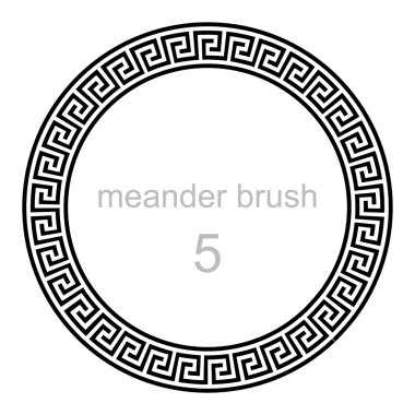 round ornament meander pattern clipart