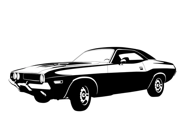 Perfil del coche muscular — Vector de stock