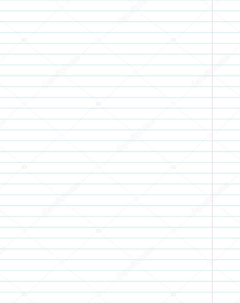 sheet of paper school notebook in lines vertical background