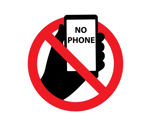 Yasaklayan işaretleri No telefon simgesi — Stok Vektör