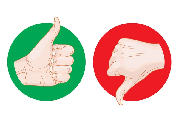Thumb up thumb down icon — Stock Vector