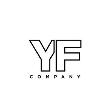 Moda harfi Y ve F, YF logo tasarım şablonu. Şirket kimliği için asgari monogram tabanlı logotype.