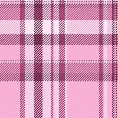 Knit seamless vector fabric, multicultural textile background plaid. Folklore tartan check pattern texture in pink and light colors palette.