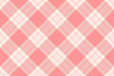 Classic pink plaid pattern. Textile design for fashion, backgrounds, or crafts. Seamless repeatable texture. Use for print, digital art, and design projects.
