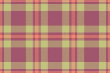 Stage fabric check seamless, tissue plaid textile vector. Sensual tartan background texture pattern in red and lime colors palette.