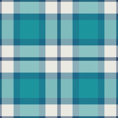 Beautiful tartan vector check, chinese new year fabric plaid background. Nobility textile pattern seamless texture in cyan and white colors palette.