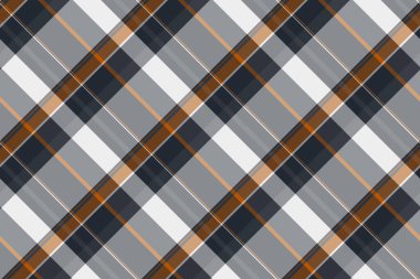 Strong check texture plaid, checking tartan pattern fabric. Irish seamless textile background vector in grey and dark colors palette.