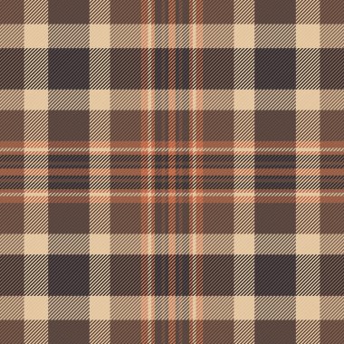 Vichy pürüzsüz arka plan ekoseli, Vogue desenli kumaş vektörü. Turuncu ve pastel renk paleti ile rüya gibi tartan desen kontrolü.