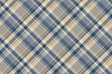 Klasik ekose desenli, sessiz mavi, bej ve gri tonlarda. Moda, tekstil ya da tasarım projeleri için çok yönlü bir arka plan. Geleneksel ya da modern estetik için kullan.
