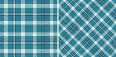 Kalıplı kumaş desenli ekoseli, dikdörtgen tartanın arka plan tekstil vektörü. Oturma odası dekoru için soğuk renkler kullan..