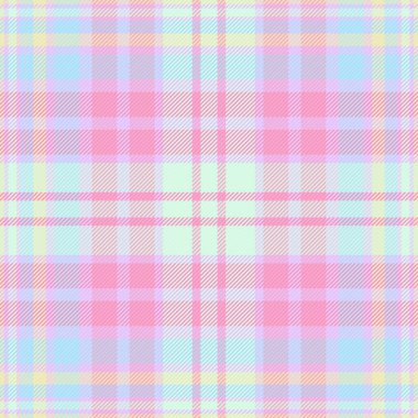 Pastel ekose desenli. Özgeçmiş, tekstil ya da yaratıcı projeler için yumuşak, renkli bir tartan tasarımı. Yumuşak renkler hafif, havadar bir his uyandırır. Çeşitli tasarımlar için çok yönlü.