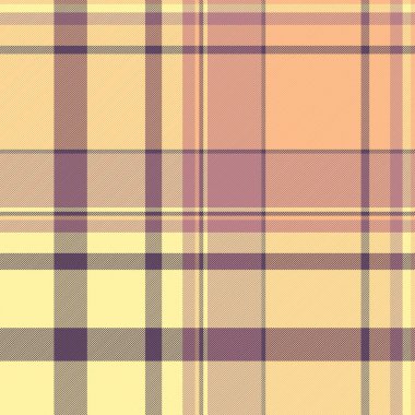 Oryantal arka plan dokusu, piknik kontrolleri, pürüzsüz tartan. Dış kumaş ekose tekstil vektörü sarı ve turuncu renk paleti.
