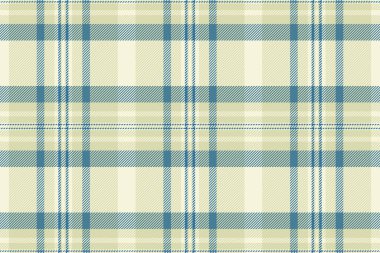 Klasik ekose desenli krem ve mavi renkli kesişen çizgiler. Tekstil, tasarım projeleri veya vintagetemli görseller için çok yönlü bir arkaplan.