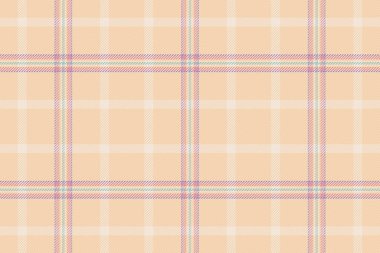 Çok kültürlü tartan çeki, kusursuz golf tekstil vektör ekoseli. 1950 'lerin arkaplan desen dokusu ışık ve turuncu renk paletinde.