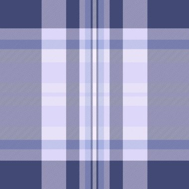 Minimum kontrol vektör şablonu, çok kültürlü kumaş kumaş tartan. Açık ve mavi renk paletinde ikonik arkaplan dikişsiz desen ekoseli.