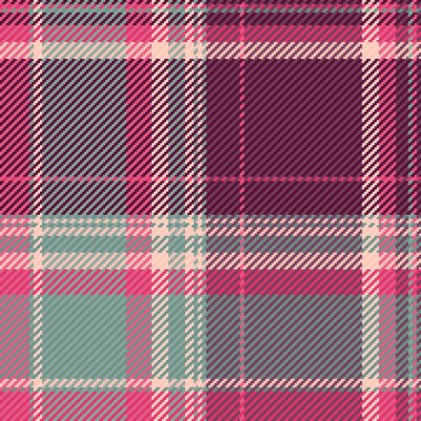Kusursuz ekose desenli. Klasik ekose desenli pembe, gri ve bordo renkleri. Tekstil tasarımı, arka plan ya da giysi için mükemmel. Çok yönlü ve şık..